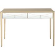 Camden Isle Insley 48 in. Champagne Rectangle Glass Console Table