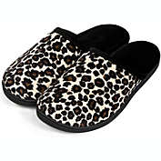 Roxoni Women&#39;s Gorgeous Comfort Clog Slipper with Pretty Leapord Print Inner (Adult Size)