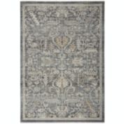 Nourison Nyle Vintage Floral Bohemian Indoor Rug Navy Multicolor 5'3" x 7'10"