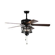 Slickblue 50 Inches Ceiling Fan with Lights Reversible Blades and Pull Chain Control