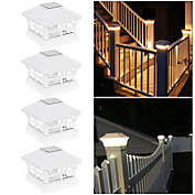 Kitcheniva 12pcs LED Solar Post Lights Outdoor Garden Fence, White