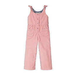 Hope & Henry Girls' Knot Tie Button Front Jumpsuit, Toddler, Rose Corduroy, 4