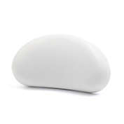 PiccoCasa Simplicity Comfortable Spa Bath Pillow, White Bean Shape Neck Back Support Headrest Bathtub Tub Home Bath Spa Pillow Cushion w/ 2 Suction Cups