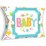 Big Dot of Happiness Colorful Baby Shower - Favor Gift Boxes - Gender Neutral Party Large Pillow Boxes - Set of 12