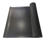 Kitcheniva Garage Floor Mat Rolls Diamond Plate Roll, 5x12ft Black