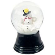 Alexander Taron 2.5" Black and White Perzy Snow Globe Small Snowman Decoration