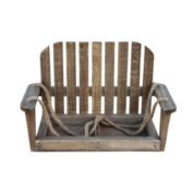 Cheungs Decorative Wooden Hanging Chair With Double Pot Storage - Brown