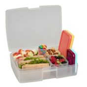 Bentology Bento Lunch Box Set w/ 5 Removable, Leak Proof Containers, On-the-Go Meal, Food Prep & Snack Packing Compartments - Stackable, Microwave Safe Nesting Containers w Lids, Easy to Clean & Store