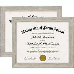 Americanflat 8.5x11 Diploma Frame, Driftwood, 2 Pack