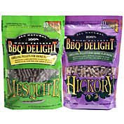 BBQr&#39;s Delight 2 Pack Mesquite & Hickory Natural Wood Grilling Pellets 1lb Bags