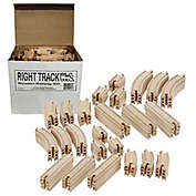 100 Piece Wooden Train Track Pack - Fully Compatible with Thomas & Friends Wooden Railway System - By Right Track Toys