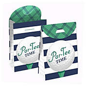 Big Dot of Happiness Par-Tee Time - Golf - Birthday or Retirement Gift Favor Bags - Party Goodie Boxes - Set of 12