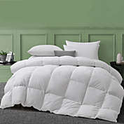 Unikome 360TC All Season White Goose Down and Feather Fiber Comforter in White, Twin