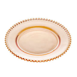 Wolff Pearl Collection Amber Crystal Dinner Plate 28cm Set of 4