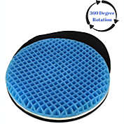 FOMI Premium Firm Swivel Gel Seat Cushion   360 Degree Rotation   Round Thick Disc Pad for Home or Office Chair, Wheelchair, Boat, Stool   Pressure Sore Relief, Prevents Sweaty Bottom