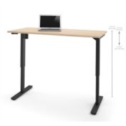 Bestar 30 x 60 Electric Height adjustable table in Northern Maple