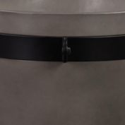 Armen Living Obsidian Medium Indoor Or Outdoor Planter In Grey Concrete With Black Accent