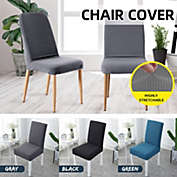 Stock Preferred 1-Piece Gray Stretch Dining Chair Cover