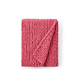 Cozy Potato Chenille Chunky Knit Throw Blanket - Desert Rose