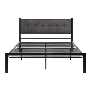 Lazzara Home Lana Black Metal Frame Full Platform Bed. View a larger version of this product image.