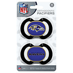 BabyFanatic Pacifier 2-Pack - NFL Baltimore Ravens - Officially Licensed League Gear