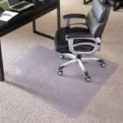 Emma and Oliver 36" x 48" 400 lb. Big & Tall Carpet Chair Mat with Lip