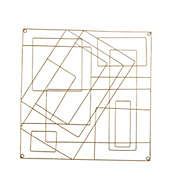 Kingston Living 29.75" Gold Geometric Overlapping Abstract Wall Decor