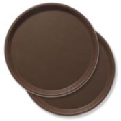Jubilee Round Restaurant Serving Trays (Set of 2) - NSF Certified Non-Slip Food Service Tray