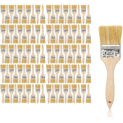 Bright Creations Chip Paint Brushes for Painting, Art and Crafts Supplies (2 x 7.5 in, 100 Pack)