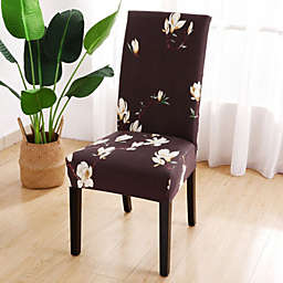 Infinity Merch  1pcs Stretch Removable Dining Chair Coffee Magnolia