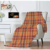 Kate Aurora Ultra Soft & Cozy Oversized Plaid Autumn Harvest Plush Accent Throw Blanket - 50 in. W x 70 in. L