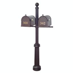 Special Lite Products Company Berkshire Curbside Mailboxes With Front Address Numbers And Fresno Double Mount Mailbox Post