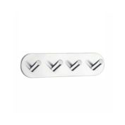 Smedbo Quad Hook Polished Chrome Self Adhesive
