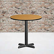 Flash Furniture Graniss 30&#39;&#39; Round Natural Laminate Table Top with 22&#39;&#39; x 22&#39;&#39; Table Height Base