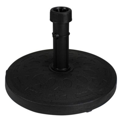 Northlight Black Flat Resin Base Stand for Patio Umbrella - 33lbs | Bed Bath & Beyond