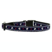 Mirage Pet Products Anchors Nylon Ribbon Cat Collar, Blue