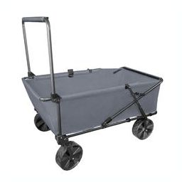 Zenithen Jumbo Folding Portable Wagon w/ X-Large All Terrain Wheels, Grey