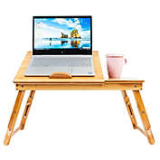 Inq Boutique Laptop Desk Table Adjustable 100% Bamboo Foldable Breakfast Serving Bed