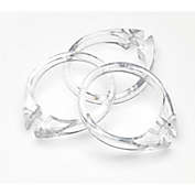 Carnation Home "Snap" Plastic Shower Curtain Hooks in Super Clear
