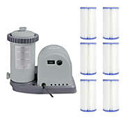 Intex 1500 GPH Easy Set Pool Pump Filter Cartridge with Timer & GFCI + Filters
