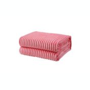 L'baiet Modern Indoor  Ribbed Queen Blanket 90"x90" 100% Polyester, Fluffy, Cozy, Plush, Microfiber, Warm Bedding Cover - Pink