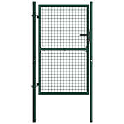 Home Life Boutique Fence Gate Steel 39.4"x59.1" Green