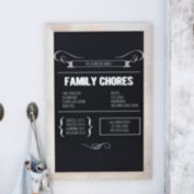 Merrick Lane Magda 24" x 36" Weathered Wall Mount Magnetic Chalkboard Sign, Hanging Wall Chalkboard Memo Board