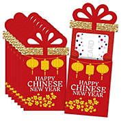 Big Dot of Happiness Chinese New Year - Lunar New Year Money and Gift Card Sleeves - Nifty Gifty Card Holders - Set of 8