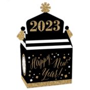 Big Dot of Happiness New Year&#39;s Eve - Gold - Treat Box Party Favors - 2023 New Years Eve Party Goodie Gable Boxes - Set of 12