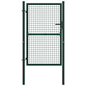 Home Life Boutique Fence Gate Steel 39.4"x68.9" Green