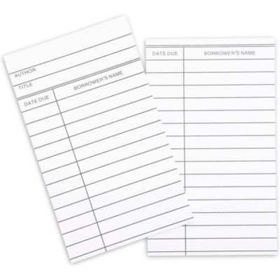 Pipilo Press Checkout Library Cards for School Books and Record-Keeping (3x5 In, 600 Pack)