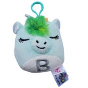 Scented Squishmallows Justice Exclusive Crystal the Unicorn Letter "B" Clip On Plush Toy