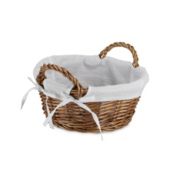 Cheungs Home Decorative Willow 10 Inch Diameter Round Basket - Lined