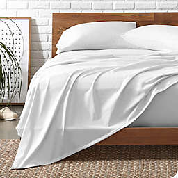 Bare Home Organic Flannel Sheet Set 100% Cotton, Velvety Soft Heavyweight - Double Brushed - Deep Pocket (King, White)